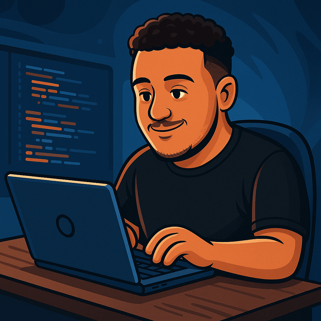 illustration d'abdel en train de coder